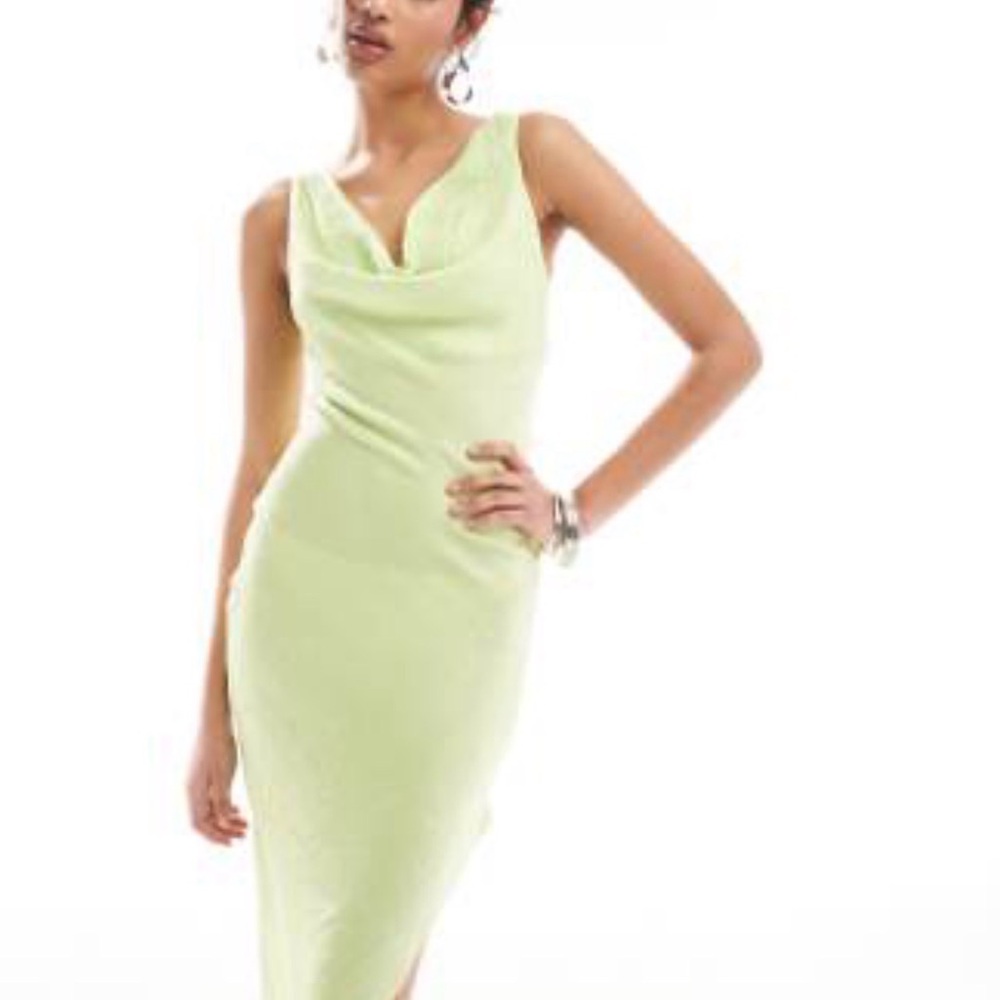 NWT ASOS Light Green Asymmetrical Dress